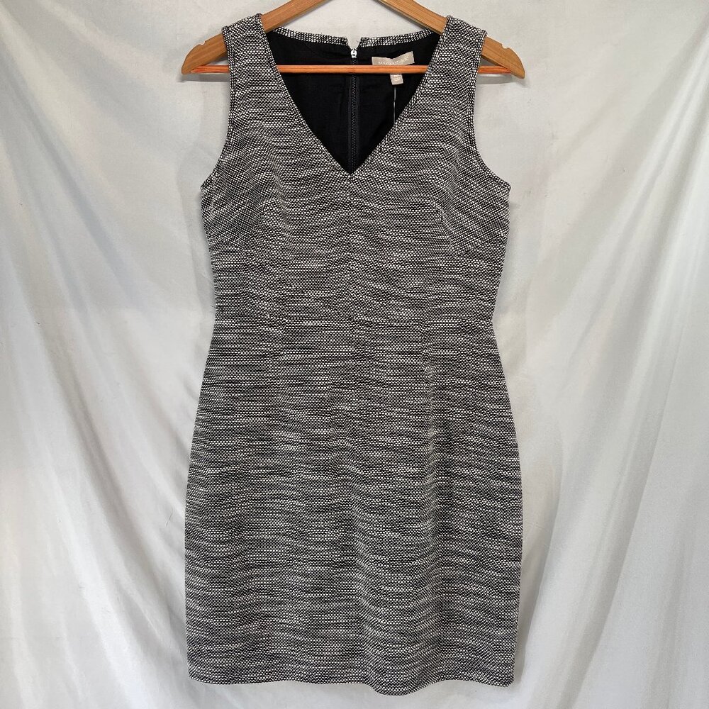 Banana Republic Woven Sleeveless Tweed Sheath Dress Size 8P Petite NWT Gray